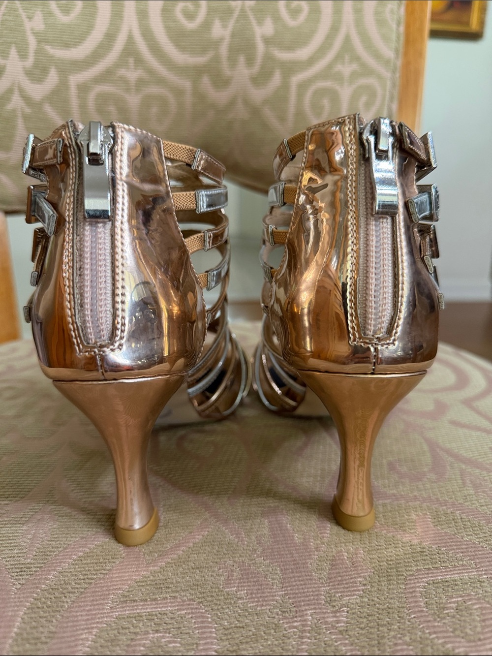 EUC Sz 6.5 YAMI Latin Ballroom Dance Heels 2.75” heel height. - Picture 6 of 8